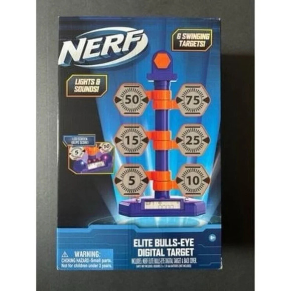 NERF Bulls-eye Digital Target With Lights and Sounds LCD Screen 6 Target… - Picture 1 of 3